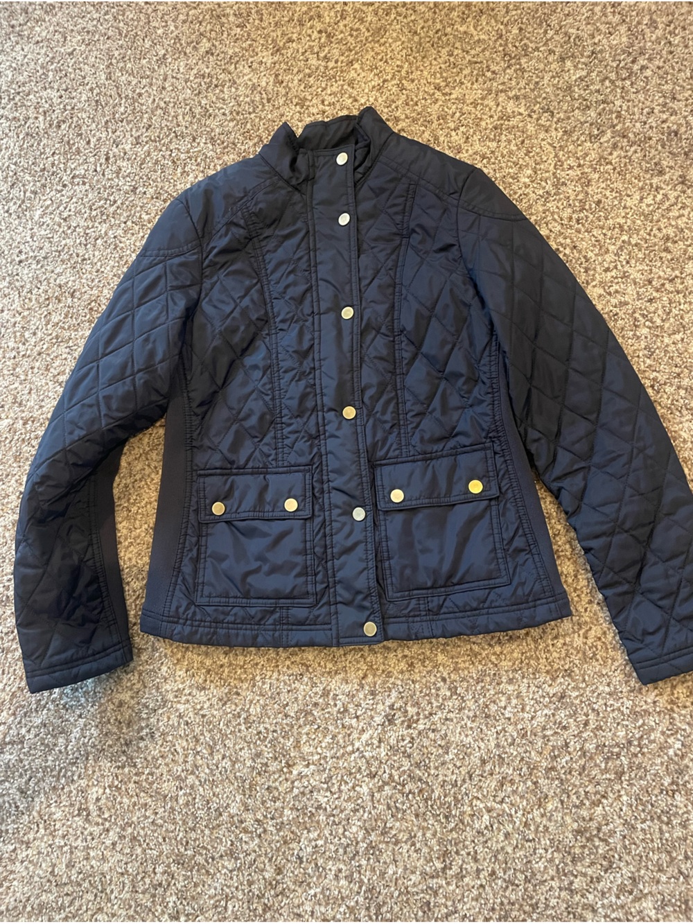 a new day Quilted Snap-Front Puffer Jacket - Navy